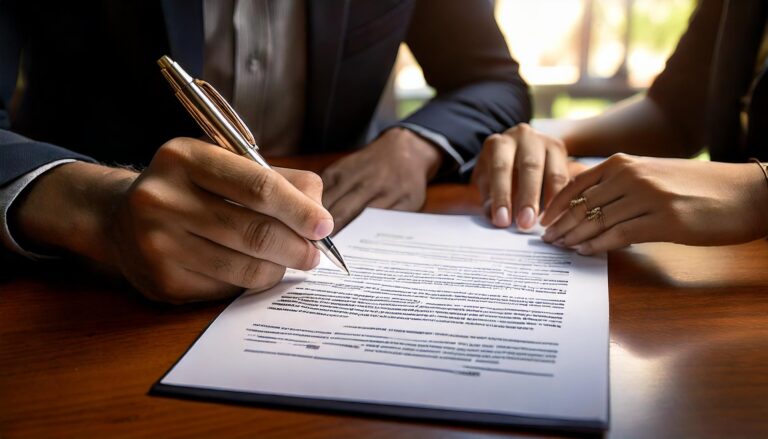 Signing an artist management contract