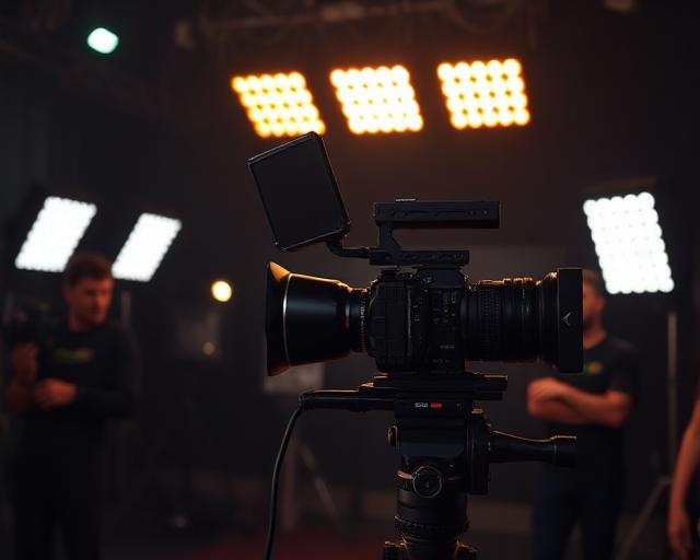 Professional camera setup at Barcoe Studios, a leading recording studio in Dubai, specializing in music production, video production, and corporate events.