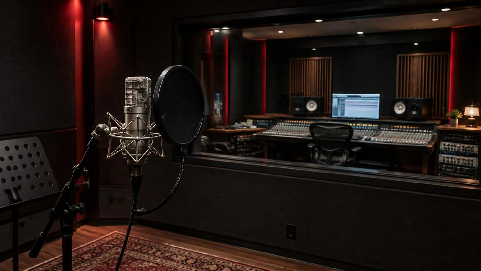 Recording studio control room